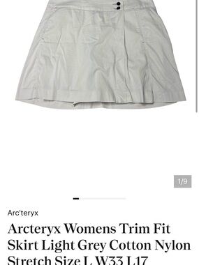 Arc'teryx Light Grey Women's A-Line Active Skort